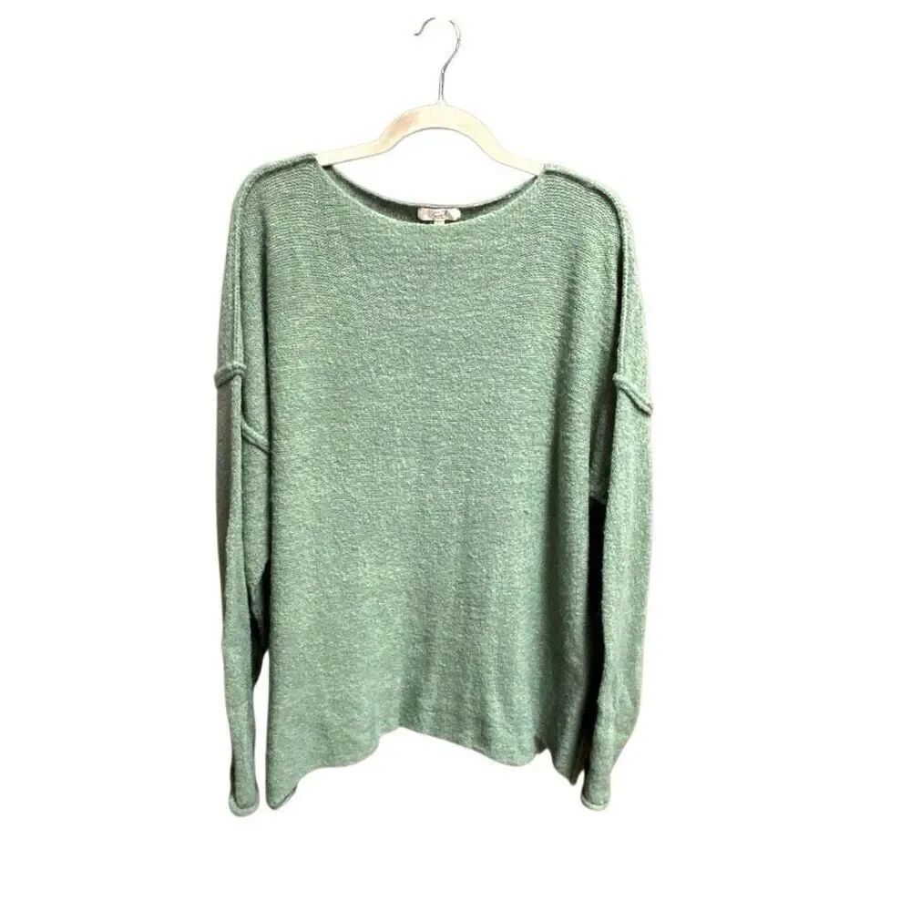 Easel Womens Sage Green Oversize Sweater Size Large